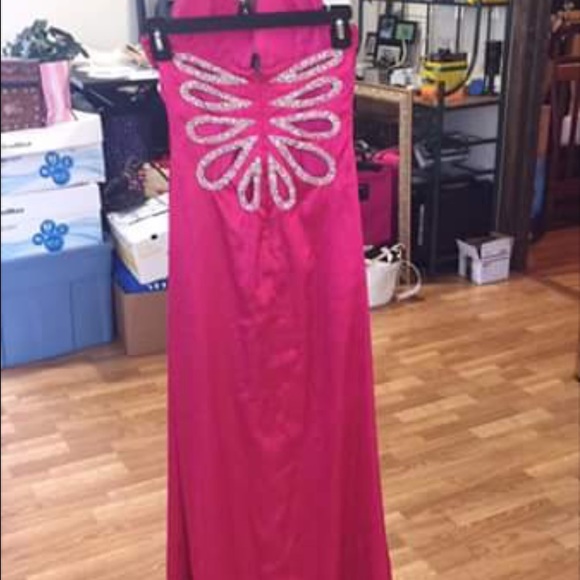 Hot pink prom dress - Picture 2 of 2