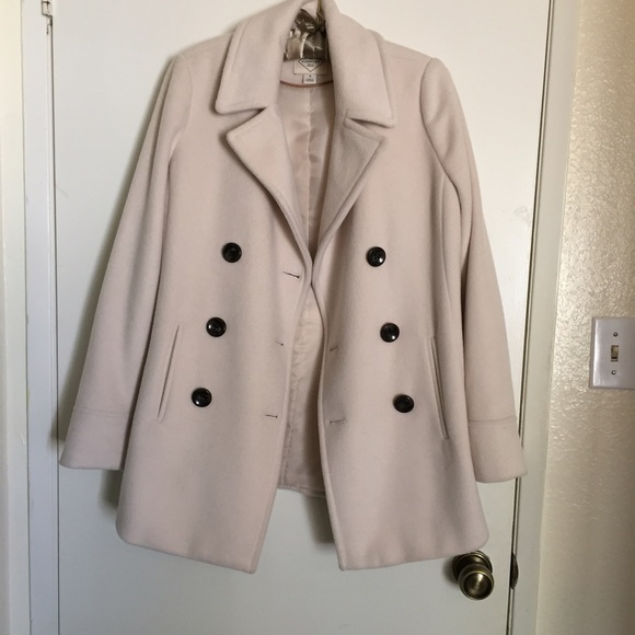 Cream pea coat