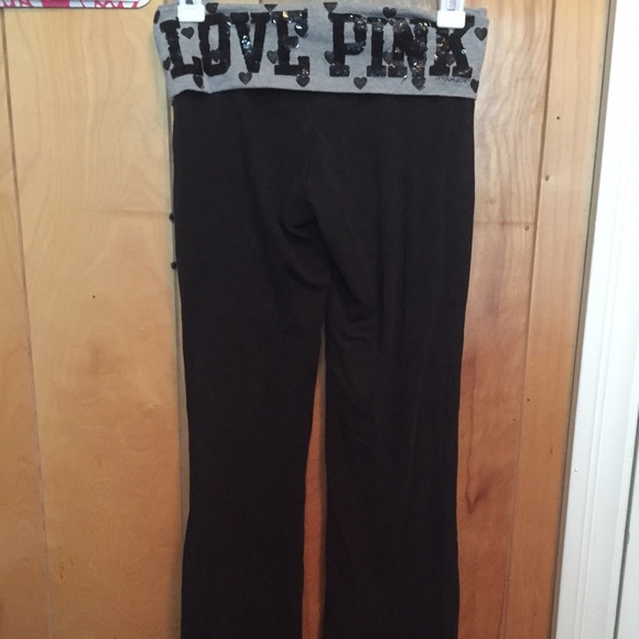 Victoria's Secret PINK sequin bootcut yoga pants!