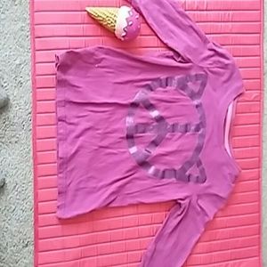 Peace sign cat shirt kids size