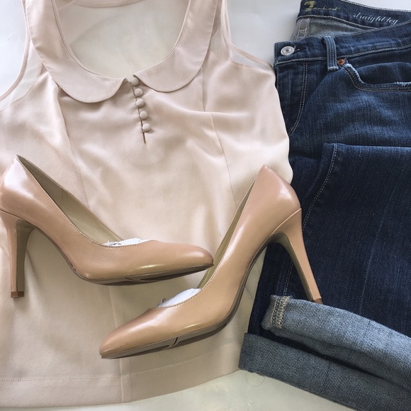 Nine West Shoes - Nine West Nude Heels Pumps