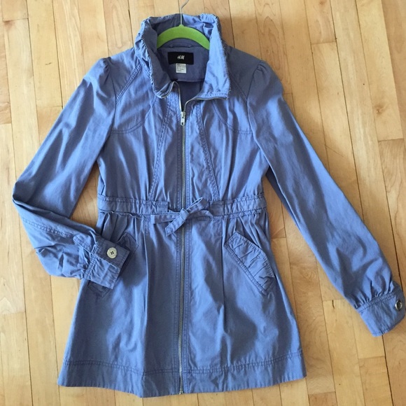 Blue H&M trench coat
