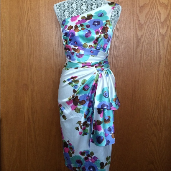 NWOT Maggie London Floral Cocktail Dress 4