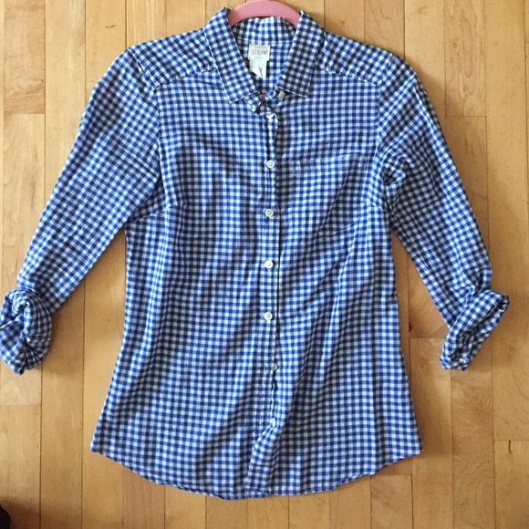 J. Crew gingham button down