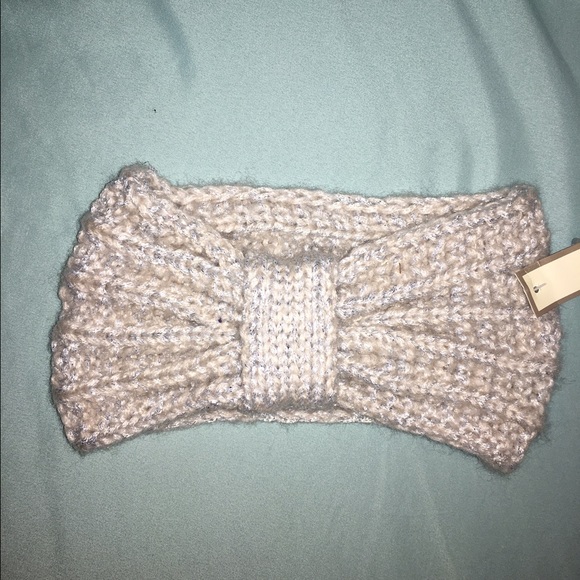 White and silver headband/ear muff - Picture 1 of 1
