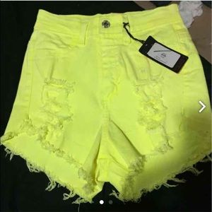 Gjg denim high waisted shorts/ signature 8 shorts