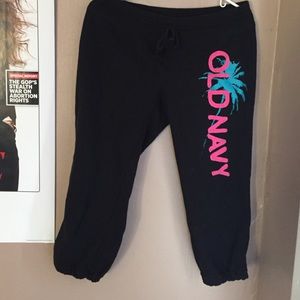 Black Crop Sweats Medium