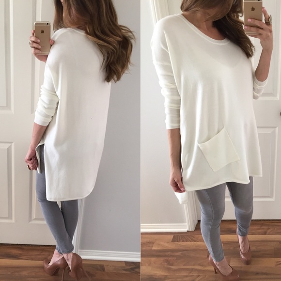 SOLD OUT • Off White Over Sized Top - Picture 2 of 4