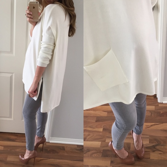 SOLD OUT • Off White Over Sized Top - Picture 3 of 4