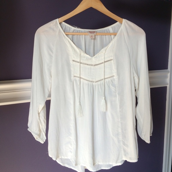Ivory Indy Style Blouse, Brand New W/Out Tag