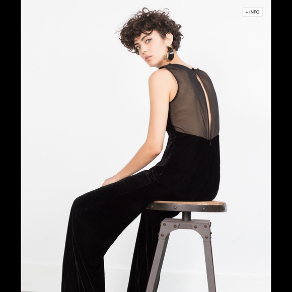 Zara velvet jumpsuit