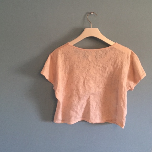 Light pink burnout crop top - Picture 3 of 4