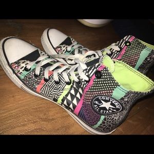 Converse high tops pastel tribal pattern