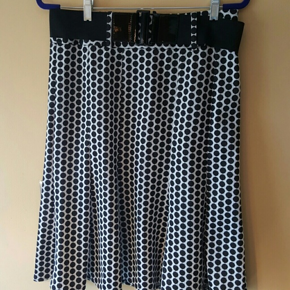 Black and white polka dot skirt "Carole Little"