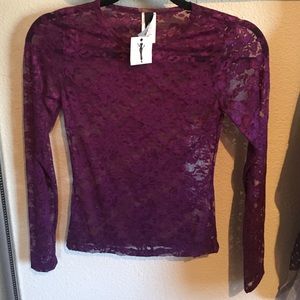 Lace long sleeve top