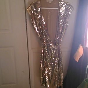 Michael Kors authentic sequin wrap around dress