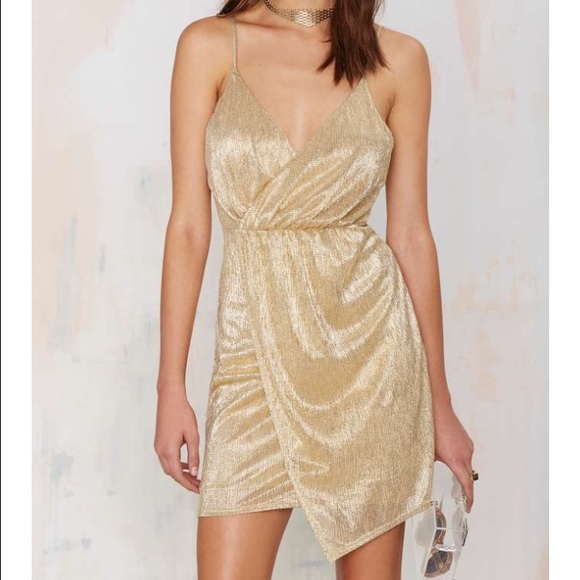 Gold party dress