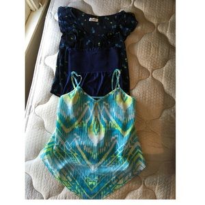 3 summer tops! 2 Hollister and 1 INC