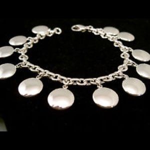 RARE Tiffany & Co Silver Disc Charm Bracelet