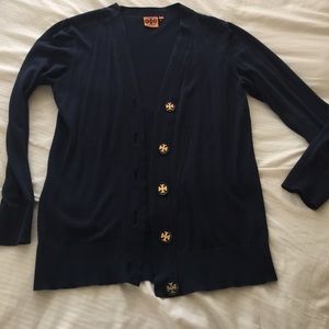 Tory Burch navy blue light sweater
