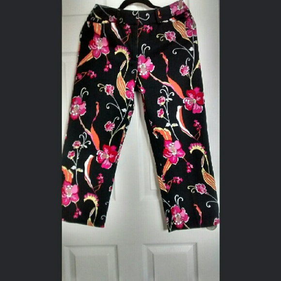 Floral Psychedelic Capri Pants