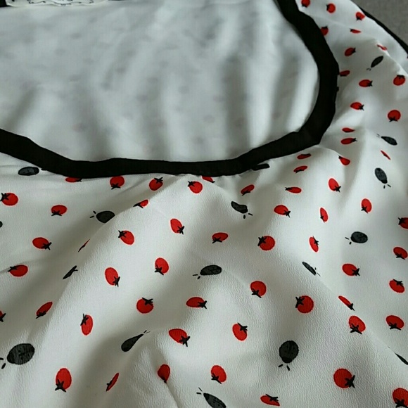 FRUITS & LADY BUGS" DRESS NWOT - Picture 4 of 4