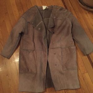H&M Coat suede faux