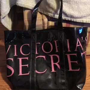 Victoria's Secret Black/Pink Tote bag