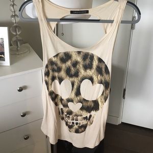 Skull backless tank top