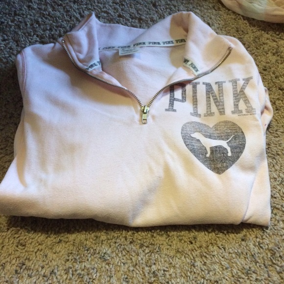 PINK Victoria's Secret Sweaters - VS PINK 1/4 zip up