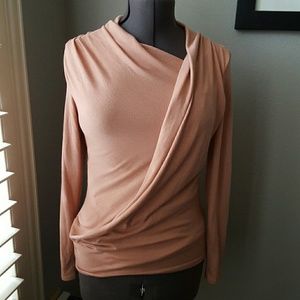 Ann Taylor peach drape top
