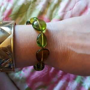 Rare green Amber 925 ZIY bracelet