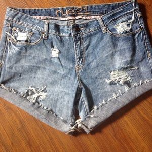 Distressed shorts