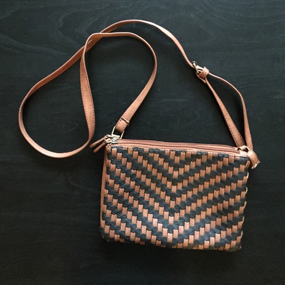 Black and brown crossbody