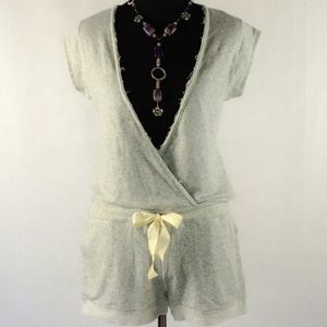 Victoria Secret Moda Inter Gray V neck Romper