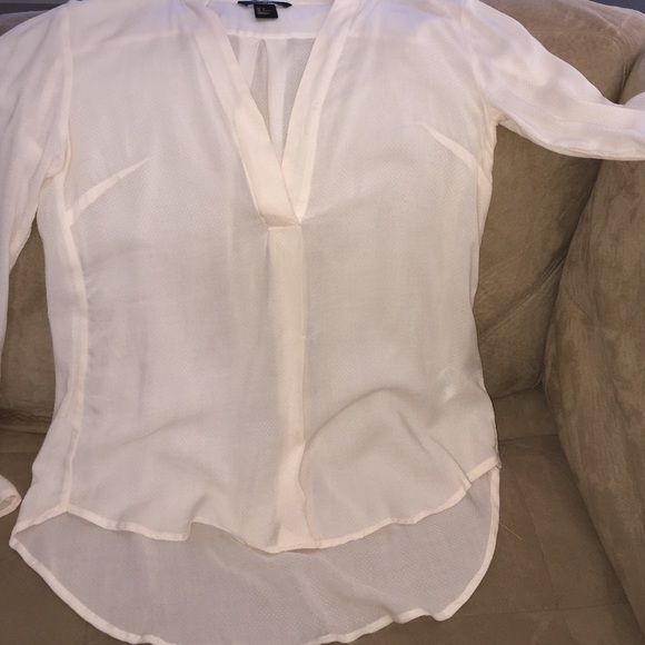 Sheer longer in back top