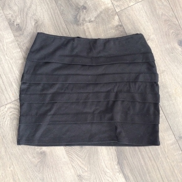Black mini skirt
