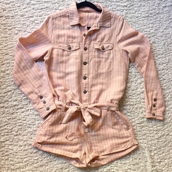 SOLD IN A BUNDLE ♥️Free People Linen Jumpsuit - Picture 2 of 4