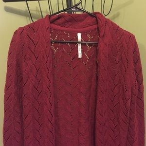 Burgundy Cardigan NWOT