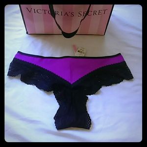 FLASH SALE purple and navy lace panty