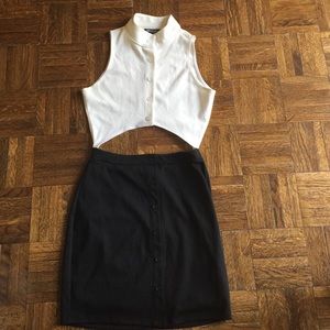 Black and white dress