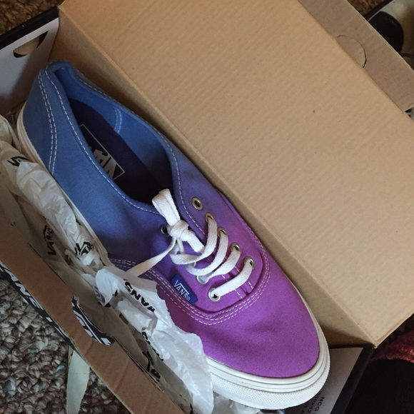 blue/purple ombré vans