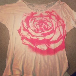 Cream rose blouse