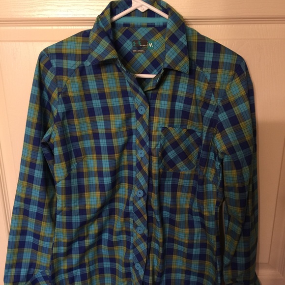 Under Armour Green/Blue Pattern Button Down