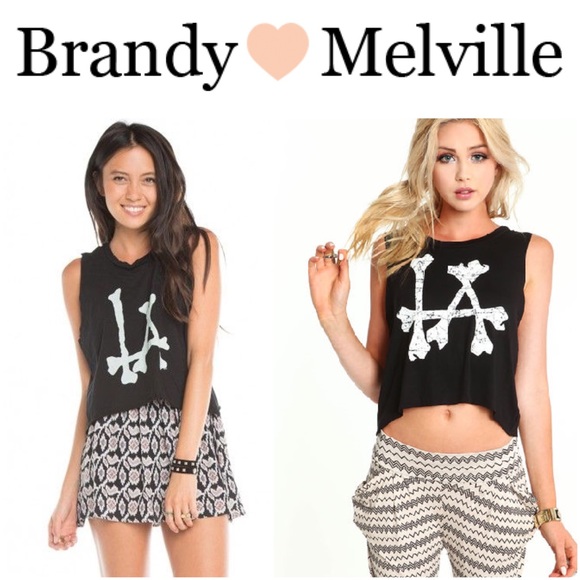 Brandy Melville white bones crop top - Picture 1 of 4