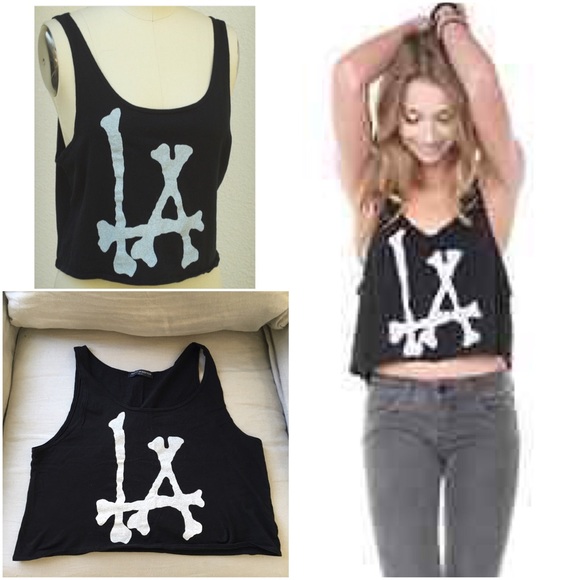 Brandy Melville white bones crop top - Picture 3 of 4