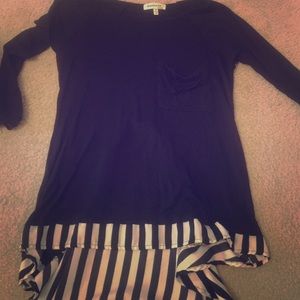 Quarter sleeve high low