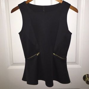 Black Peplum Top