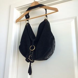 Escada Sport Vintage Black Suede Purse