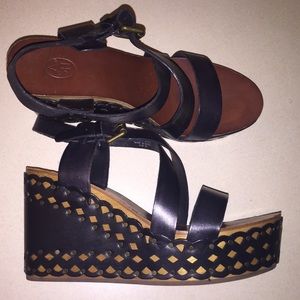 ASH "Vanille" wooden wedges - worn once! Like new!